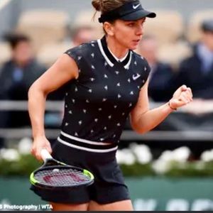 Nike mesh tennis skirt with floral shorts, size S